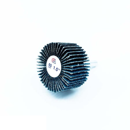 Continental Abrasives 1-1/2" x 1" 60 Grit Zirconia Shank Mounted Flap Wheel FW-Z112060